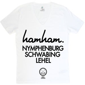 Image of hamham.München - V-Neck Weiß - Mann