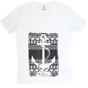 Image of Aztec Anker - V-Neck Weiß - Mann