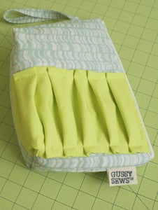 Image of Teal Chevron wristlet