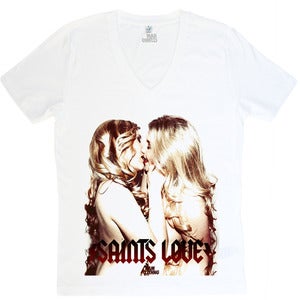 Image of Saints Love - V-Neck Mann - Weiß