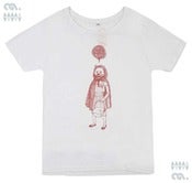 Image of Red Hood Wide Neck White-T (Organic Bamboo)