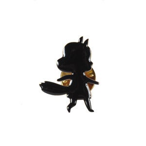 Image of FOXY GIRL pin's black by Lucille Michieli