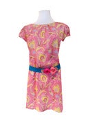Image of Vestido BASIL en rosa estampado.