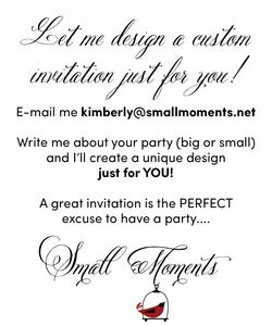 Image of Let me design a custom invitation just for you!