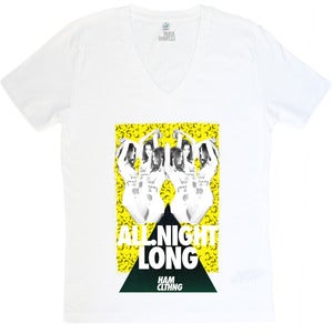 Image of All.Night.Long - V-Neck Weiß - Mann