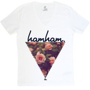 Image of hamham. Aztec Flowers - V-Neck Weiß - Mann