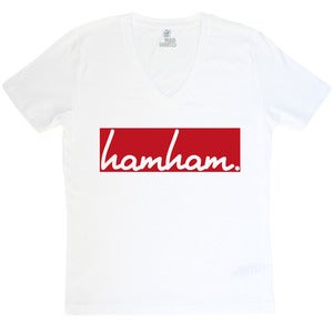 Image of hamham. - V-Neck Weiß - Mann