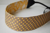 Image of New! Yellow Dots/Flowers Camera Strap