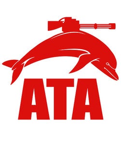 Image of Accessory | Battlenose Dolphin | Large Vinyl Decal | Red