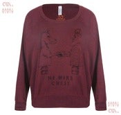 Image of No More Chess Cranberry Batwing Pullover (Girls)