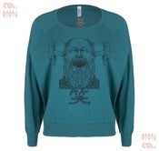 Image of Laughter Tri-Evergreen Batwing Pullover (Girls)