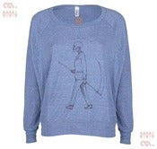 Image of Mr Death Athletic Blue Batwing Pullover (Girls)