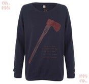 Image of Axe Navy Sweatshirt (Girls Organic)