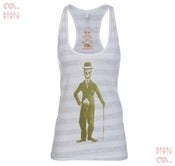 Image of Chaplin Ash White Stripe Raceback Tank (Girls)