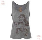 Image of Monkey Grey Curved Hem Jersey Vest (Girls Tencel)