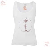 Image of Apple White Curved Hem Jersey Vest (Girls Tencel)