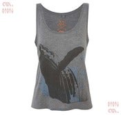 Image of Whale Grey Curved Hem Jersey Vest (Girls Tencel)