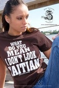 Image of Don't Look Haitian Ladies Fitted Tee