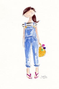Image of OVERALLS 1 - ORIGINAL WATERCOLOR