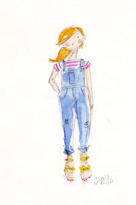 Image of OVERALLS 2 - ORIGINAL WATERCOLOR
