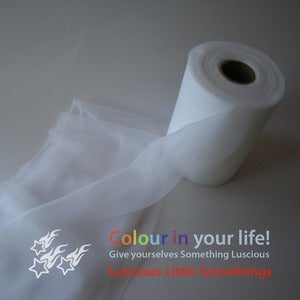 Image of Nylon Chiffon (tricot) 6" wide - White - per metre