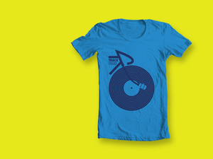 Image of ORGANIC TRACK T-SHIRT - BLUE