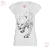 Image of Rhino White-T (Girls Organic Bamboo)