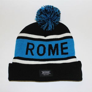 Image of ROME Black and Blue Beanie