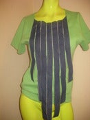 Image of denim strip green sweat