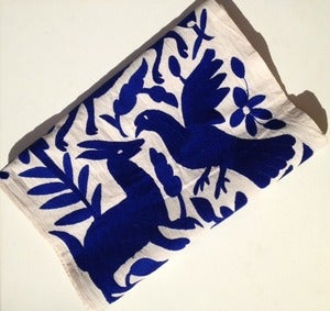 Image of Cobalt Blue Otomi Runner/ Wall Hanging