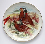 Image of 'Mouse on a Grouse Race' customised vintage side plate.