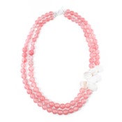 Image of Rose Quartz Necklace with Shells