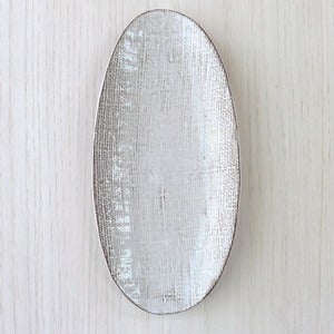 Image of white on chocolate oval platter #11