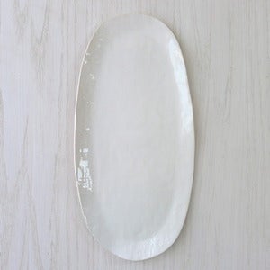 Image of white long oval platter #14