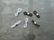 Image of Rubber Connectors for Glasses Chains - Black or White