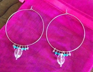 Image of Crystal Oval Hoops