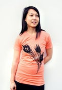 Image of Womens Orange Peacock Tee