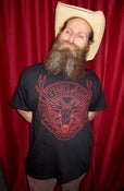 Image of The Law Band "Dust and Aether" Men's Concert T-Shirt, Black w/Red Logo