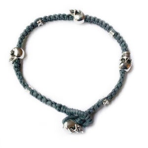 Image of 'Don't lose your head' men's bracelet, Silver fox grey