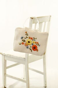 Image of VINTAGE Ribbon embroidered bag