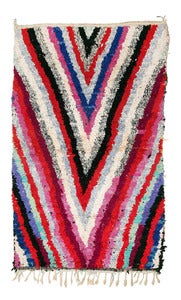 Image of LARGE Boucherouite Rag Rug - Arrow
