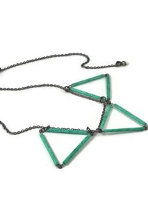 Image of Bunting Necklace Emerald Green