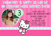 Image of Hello Kitty Minted Invitation