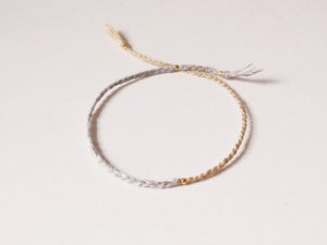 Image of Mixed yarn grey bracelet