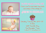 Image of Polka Dotty Cupcake Invitation