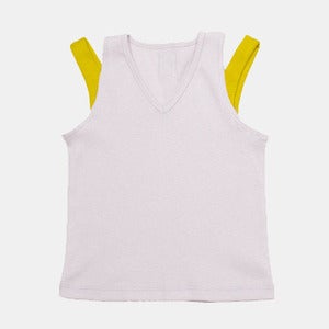 Image of V-Neck Tank - Violet+Yellow