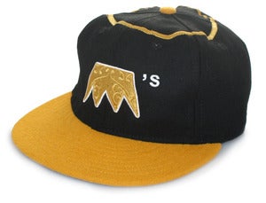 Image of Ebbets x UNDRCRWN BLACK ANGELS STRAP BACK HAT | black/gold