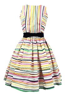 Image of Rainbow Ric Rac Stripe Dress - Limited Edition