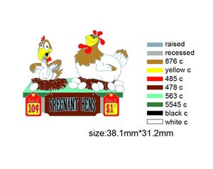 Image of TUBE PREORDER- Pregnant Hens Pin
