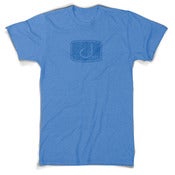 Image of Distressed Iconic T-Shirt - Heather Blue